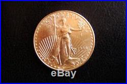 1998 AMERICAN GOLD EAGLE, $50 Piece, 1 oz. Fine Gold BU