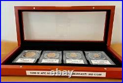 1998 American Gold Eagle Proof 4-Coin Year Set PCGS PR70 John Mercanti Signed