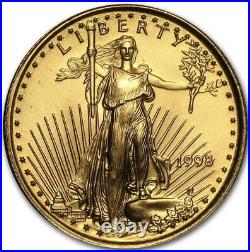 1998 Five Dollar American Gold Eagle 1/10 oz Gold Coin
