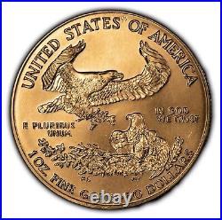 1998 G$50 1 oz Gold American Eagle Dramatic Mint Error Struck Throughs G1793