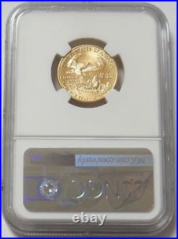 1998 Gold American Eagle $10 Coin 1/4 Oz Ngc Mint State 69