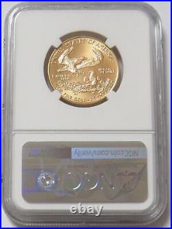 1998 Gold American Eagle $25 Coin 1/2 Oz Ngc Mint State 69