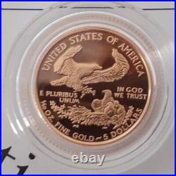 1998- W $10 1/10oz Proof Gold American Eagle (withBox & COA)