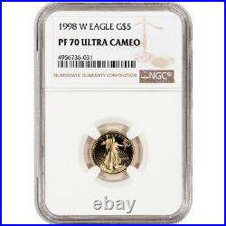 1998-W American Gold Eagle Proof 1/10 oz $5 NGC PF70 UCAM