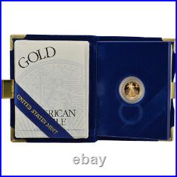 1998-W American Gold Eagle Proof (1/10 oz) $5 in OGP