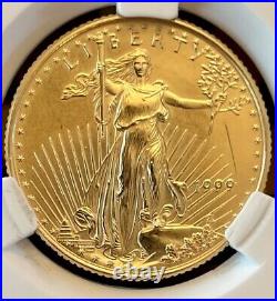 1999 $10 1/4 ounce. 25oz. Gold Eagle Coin Bullion Brilliant Uncirculated, withcase
