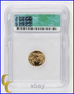 1999 1/10 Ounce Gold American Eagle Graded MS-69 by ICG gold Bullion