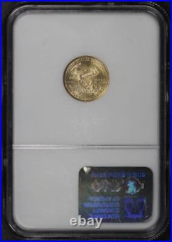 1999 $5 American Gold Eagle 1/10 oz NGC MS-70