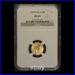 1999 G$5 American Gold Eagle NGC MS69 Free Shipping USA