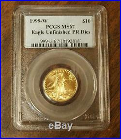 1999-W $10 American Gold Eagle, PCGS MS-67, Emergency Issue