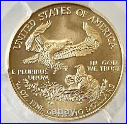 1999-W American Eagle $10 Gold 1/4 oz from Unfinished Proof Dies PCGS MS69 Sign