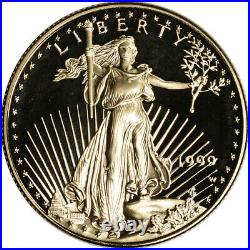 1999-W American Gold Eagle Proof 1/2 oz $25 in OGP