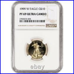 1999-W American Gold Eagle Proof (1/4 oz) $10 NGC PF69 UCAM
