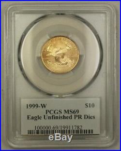 1999-W Emergency Issue $10 Gold Eagle Coin PCGS MS-69 St Gaudens Facsimile Signa