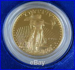 1999-W Gold Proof American Eagle 1/2 Half Troy Ounce 25 Dollar Coin