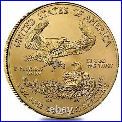 (1) 1 oz Gold American Eagle $50 Coin BU (Random Year)