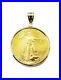 1/2 oz American Eagle $25 Gold Coin Necklace Charm Pendant