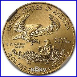 1/2 oz Gold American Eagle MS-70 NGC (Random Year) SKU #83494