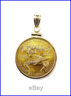 1/4 oz American Eagle $10 Gold Coin Necklace Charm Pendant