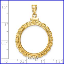 1/4 oz American Eagle Screw Top Coin Bezel with Twisted Wire Border