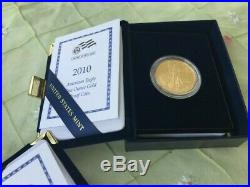 1 Ounce 2010 Gold American Eagle Proof Condition Bullion Coin in Box