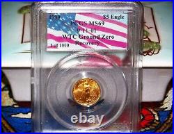 1 of 1000 1999 $5 American Gold Eagle PCGS MS69 WTC World Trade Center 911