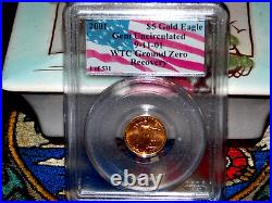 1 of 531 2001 $5American Gold Eagle PCGS MS65 Gem Unc WTC World Trade Center 911