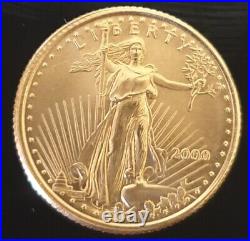 2000 American Eagle $5 Gold 1/10 oz Coin immaculate