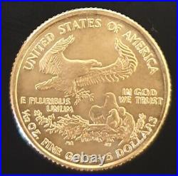 2000 American Eagle $5 Gold 1/10 oz Coin immaculate