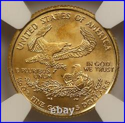 2000 Gold Eagle $5 Tenth-Ounce MS 69 NGC 1/10 oz