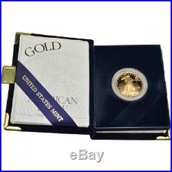 2000-W American Gold Eagle Proof 1/2 oz $25 in OGP
