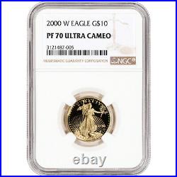 2000-W American Gold Eagle Proof 1/4 oz $10 NGC PF70 UCAM