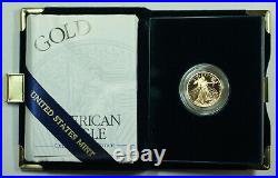 2000-W Proof 1/4 Oz American Gold Eagle $10 Coin with Box & COA