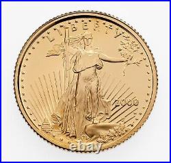 2000-w 1/10 Oz. Gold American Eagle Proof Coin with Case and CoA