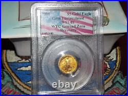 2001 1 of 1440 Gold and Silver Eagle Set PCGS WTC World Trade Center 911