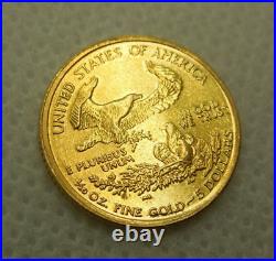 2001 American Eagle 1/10 Ounce $5 Dollar Liberty Round Gold Coin