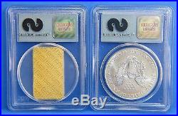 2001 Gem UNC Silver Eagle & Gold Swiss Credit WTC 2 Troy Oz Coin Set 1 of 426