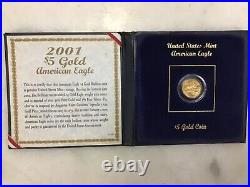 2001 W $5.00 Gold American Eagle