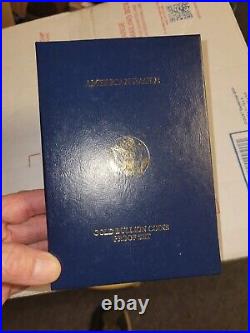 2001 W American Eagle 10th Anniversary Gold Silver 4pc Proof Set BOX & COA ONLY