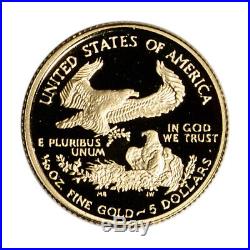 2001-W American Gold Eagle Proof (1/10 oz) $5 in OGP