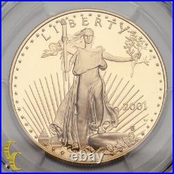2001-W Gold American Eagle 1 oz $50 Graded by PCGS PR69DCAM PCGS Error Label
