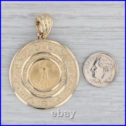 2002 American Eagle 5 Dollar Gold Coin Pendant 14k Bezel 22k Coin Clip Bail