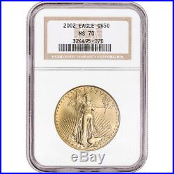 2002 American Gold Eagle 1 oz $50 NGC MS70