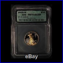 2002-W $10 Proof American Gold Eagle ICG PR70 Free Shipping USA