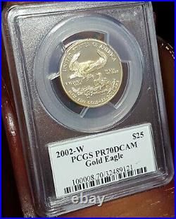 2002 W $25 Gold Eagle PCGS Deep Cameo Proof 70 Saint Gaudens Signature