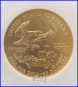 2003 1/2 oz $25 Gold American Eagle, NGC MS-70, Investment Grade Bullion