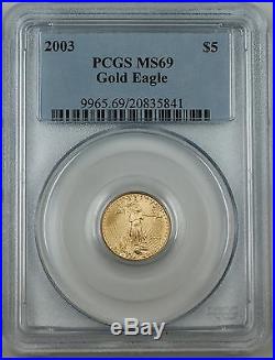 2003 $5 Gold American Eagle Coin, PCGS MS-69