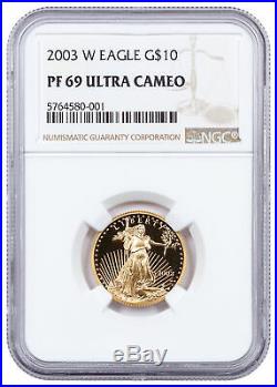 2003 W 1/4 oz Gold American Eagle Proof $10 NGC PF69 UC SKU21045