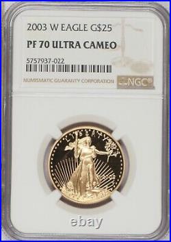 2003-W Gold Eagle $25 NGC PF70 Ultra Cameo