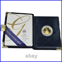 2004-W American Gold Eagle Proof 1/4 oz $10 in OGP